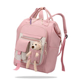 Easy to Carry Diaper Bag for Mother (Pink With Teddy)
